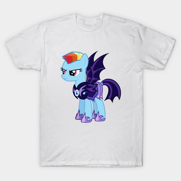 Bat Guard Rainbow Dash T-Shirt by CloudyGlow